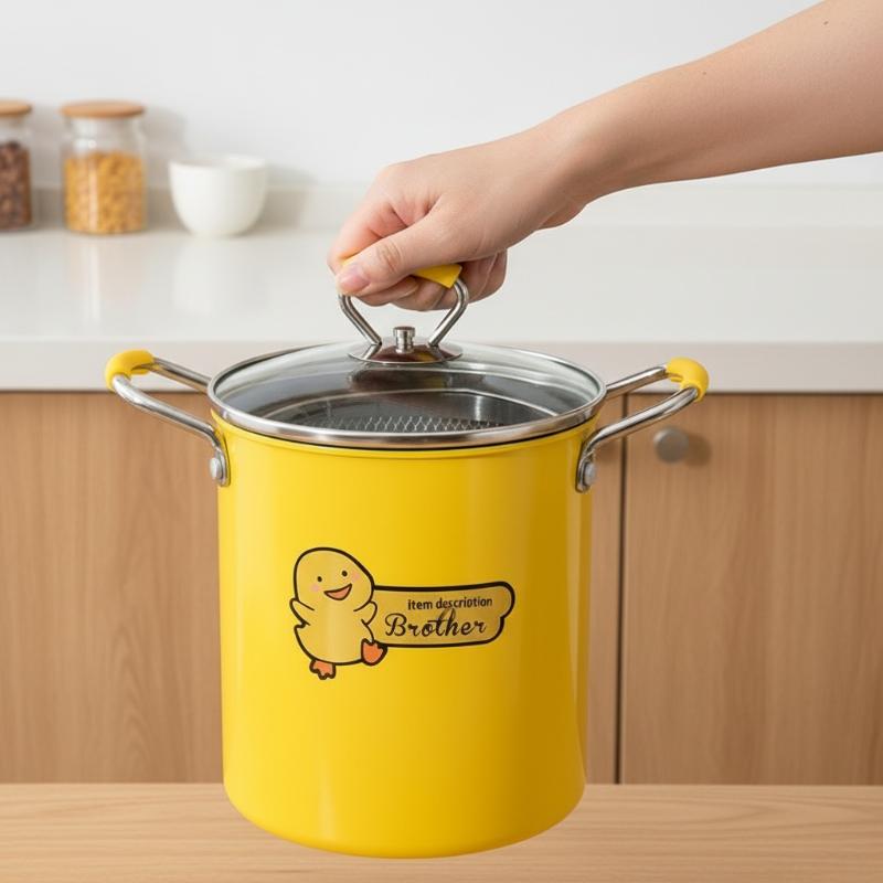 Home Cooking Oil Filter - Olla para freír de 2/3L, olla