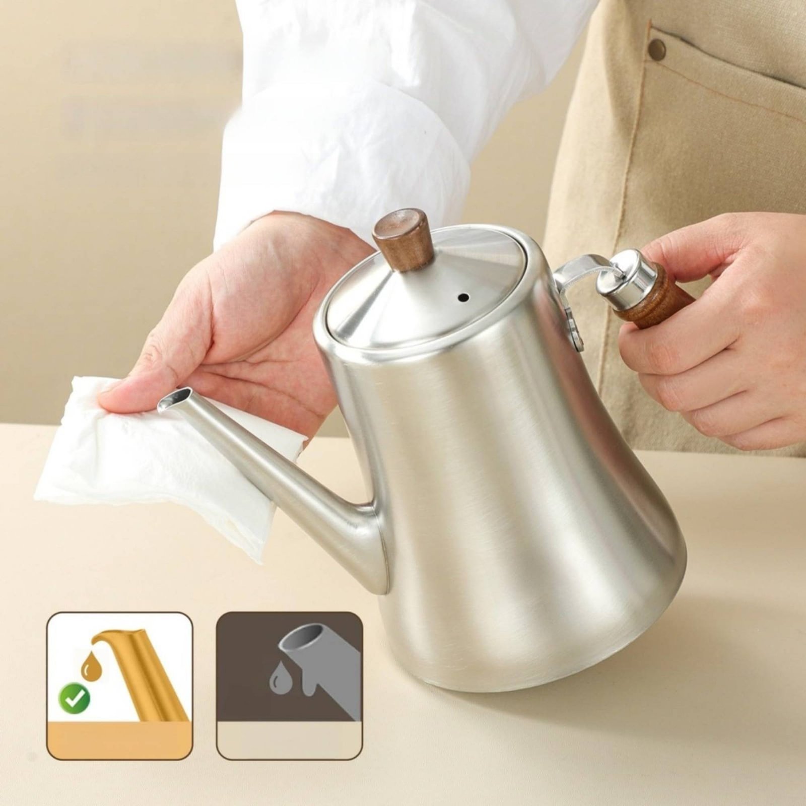Home Cooking Oil Filter - Jarra de aceite de acero inoxidable