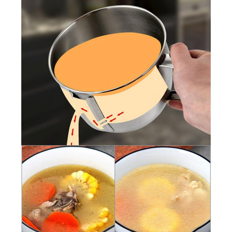 Cuenco de sopa de acero inoxid - Home Cooking Oil Filter reseña y precio