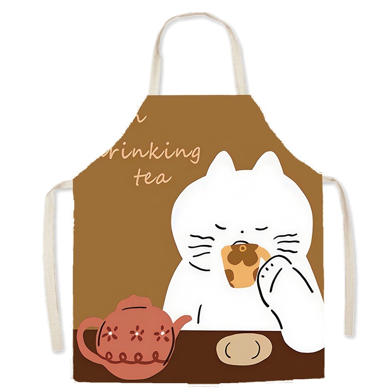 Delantal con estampado de gato - Home Cooking Cafe reseña y precio