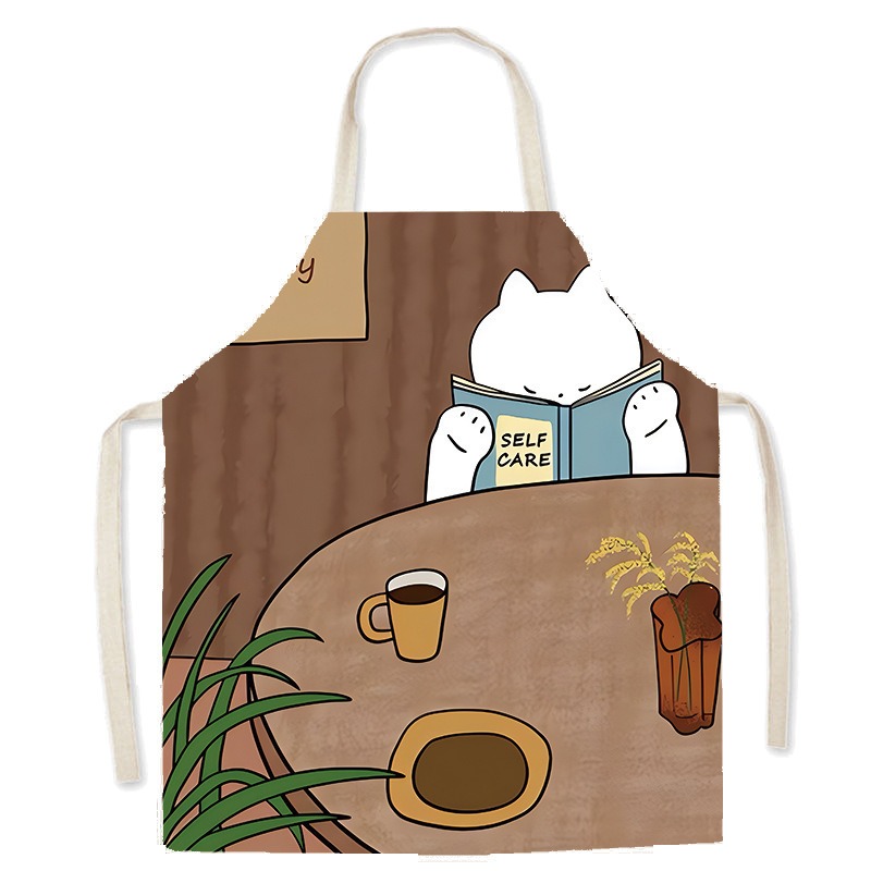 Delantal con estampado de gato - Home Cooking Cafe reseña y precio