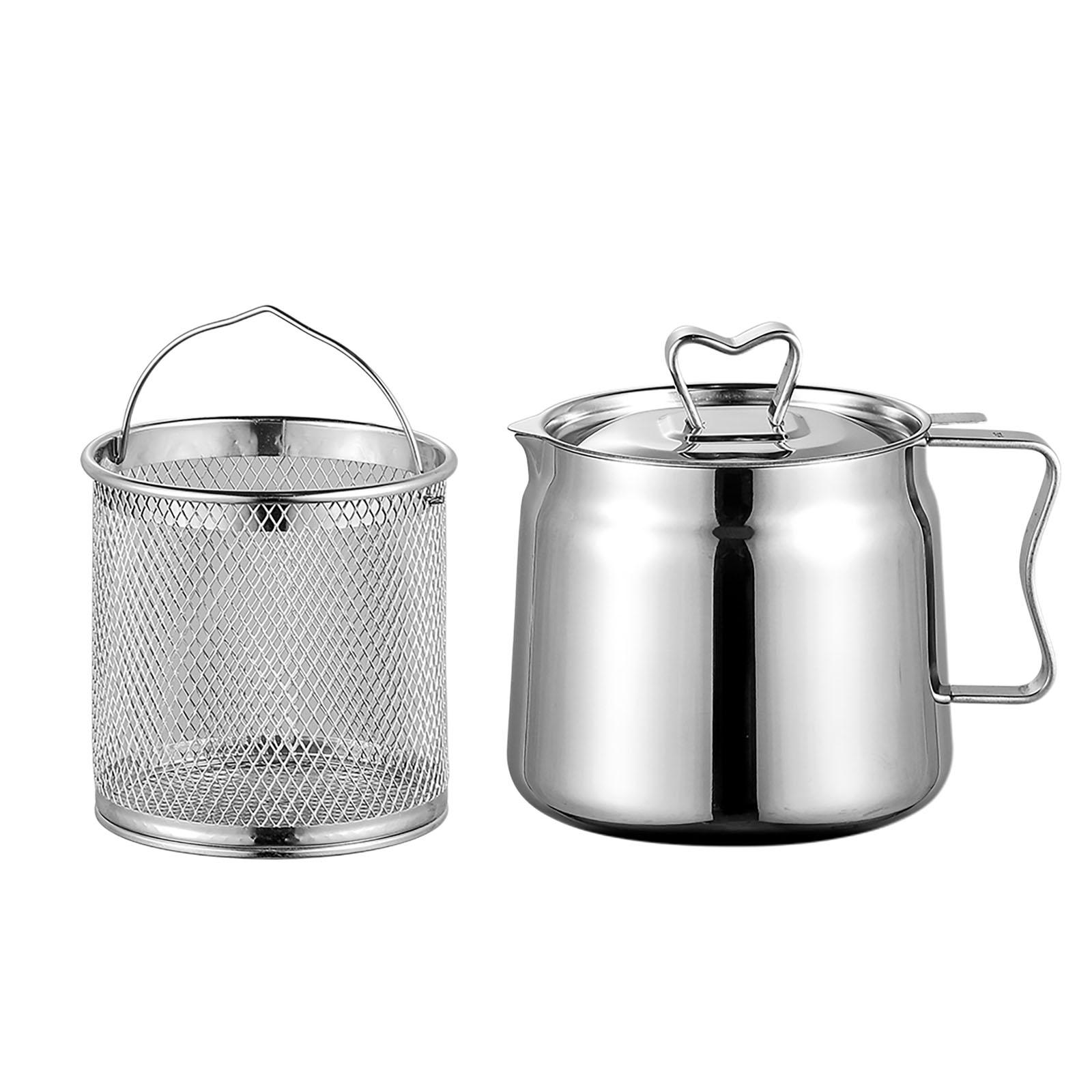 Juego de freidoras de acero in - Home Cooking Oil Filter reseña y precio