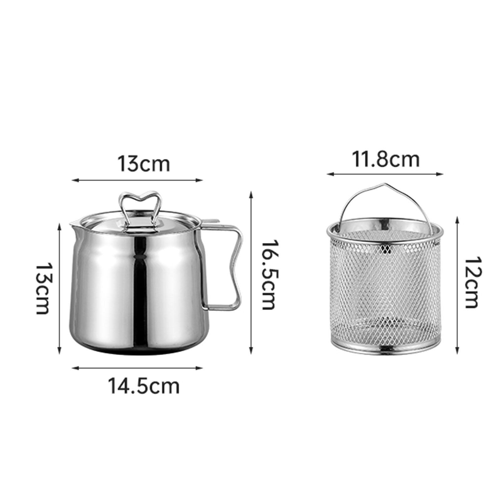 Juego de freidoras de acero in - Home Cooking Oil Filter reseña y precio