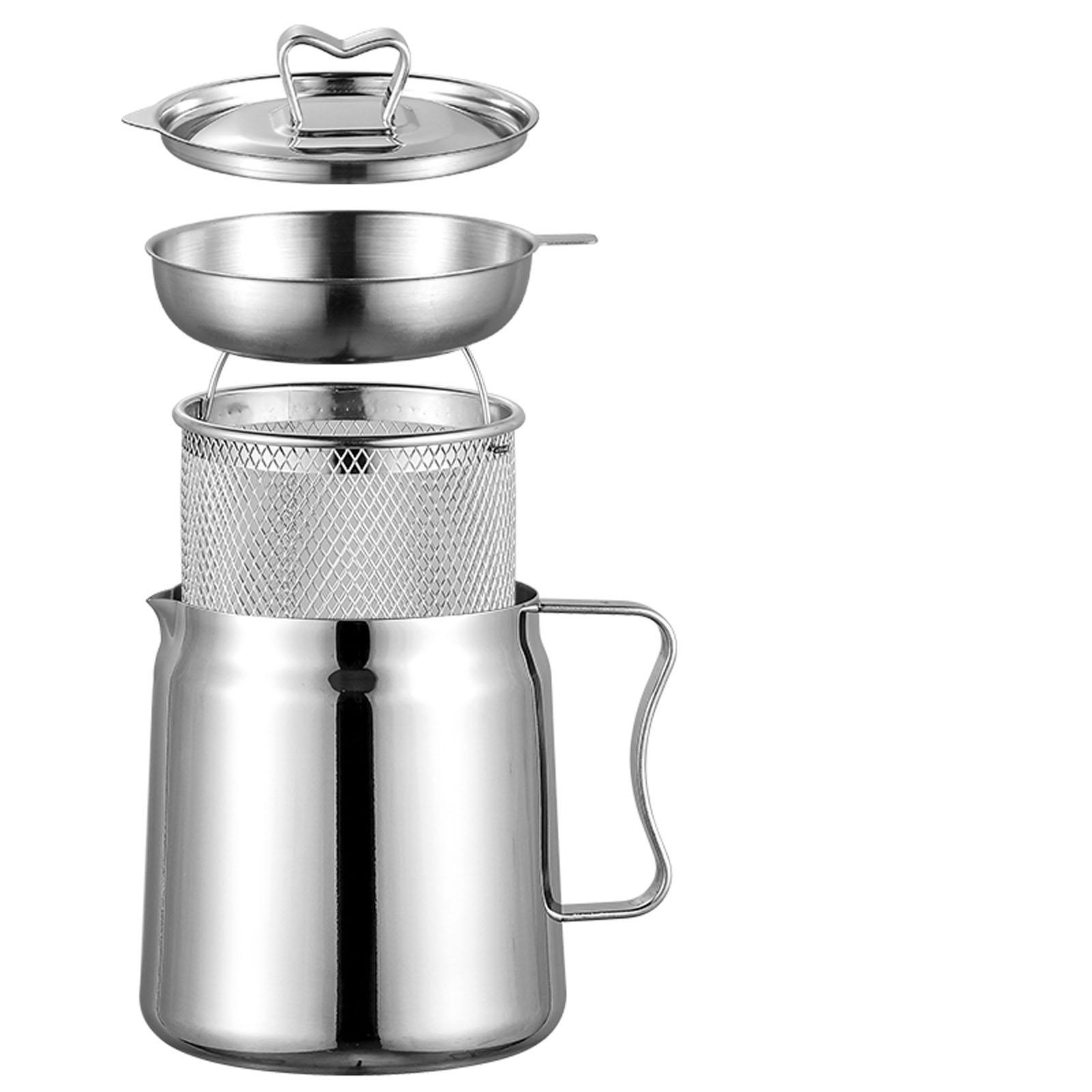 Juego de freidoras de acero in - Home Cooking Oil Filter reseña y precio