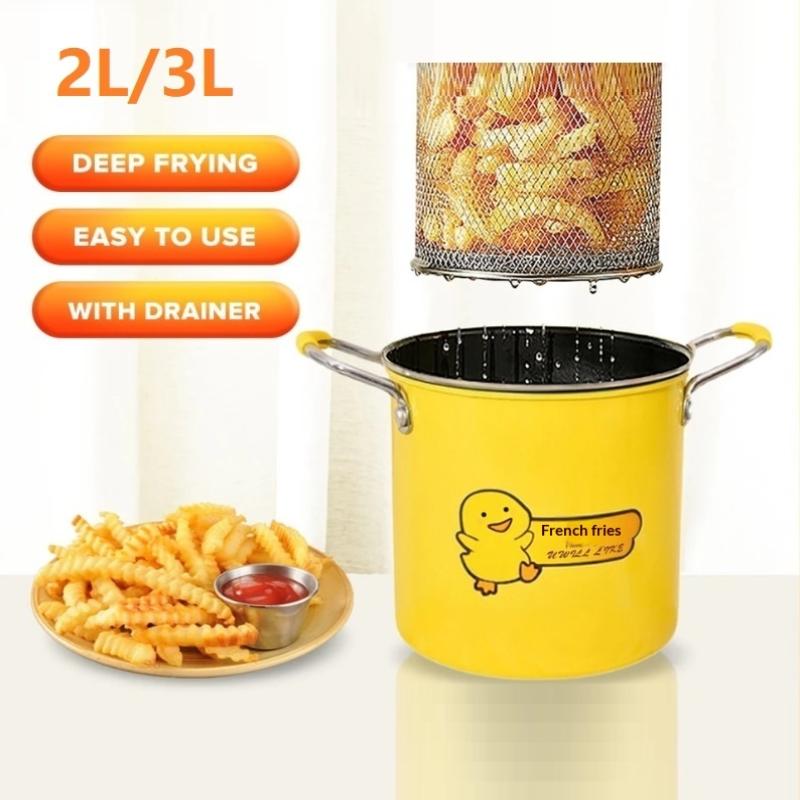 Olla para freír de 2/3L, olla  - Home Cooking Oil Filter reseña y precio