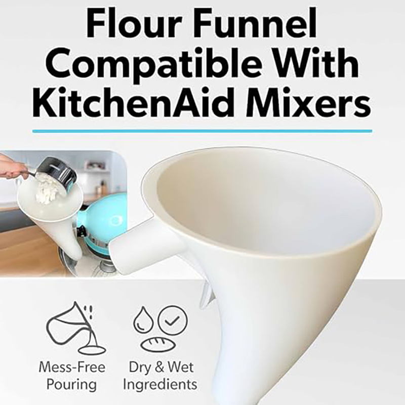 1 embudo para harina de color  - Kitchenaid Mixer Artisan 5Qt reseña y precio