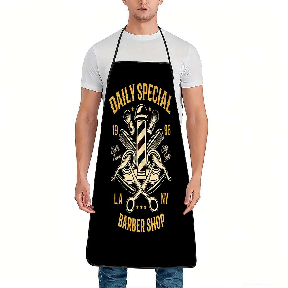 Delantal con diseño de barberí - Home Cooking Cafe reseña y precio