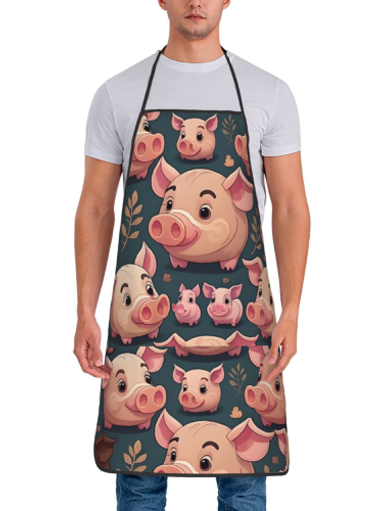 Delantal con diseño de cerdo r - Home Cooking Cafe reseña y precio