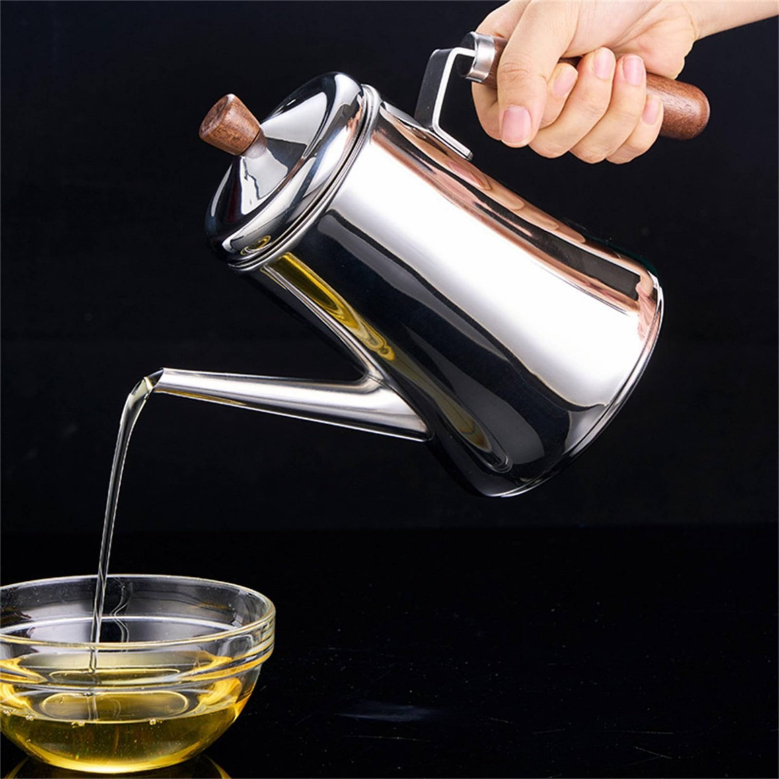 Jarra de aceite de acero inoxi - Home Cooking Oil Filter reseña y precio